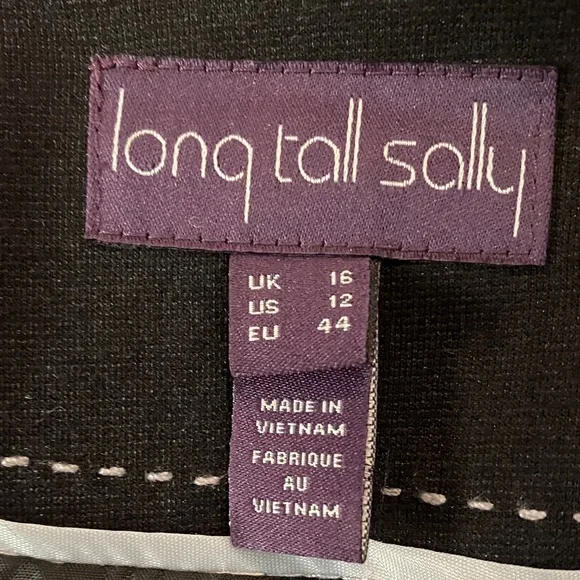 Long Tall Sally size 12 Black Women's Pantsuit with Zipper Detail - Picture 9 of 16